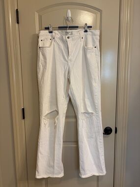 Vtg Abercrombie & Fitch 90s Baggy Jeans Women Curve Love Distressed Low Rise